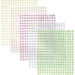 Panduro Hobby Pearl stickers big pack pastell – 1440 pärlstickers i 5 olika färger. Ø4 mm | Pearlstickers