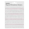 Panduro Hobby Pearl Stickers / Rhinestonehjärtan – mix med 496 hjärtan & pärlor som är Ø2–6 mm
