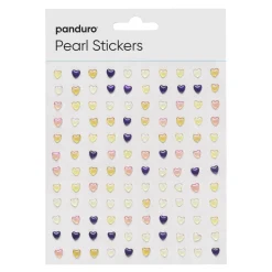 Panduro Hobby Pearl Stickers småhjärta färgmix med glitter – totalt 240 hjärtan som är Ø5 mm | Pearlstickers