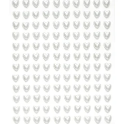 Panduro Hobby Pearl stickers vita hjärtan – 240 kärleksfulla pärlstickers. Ø7 mm