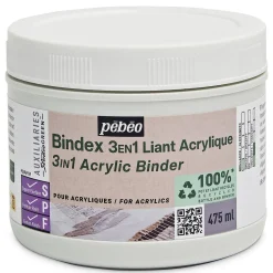 Pebeo Acrylic binder 3-in-1, 475 ml – vattenbaserat bindemedel för akrylfärg | Målarmedier
