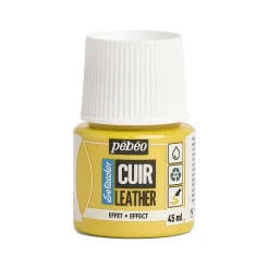 Pebeo Cuir Leather Duochrome 45 ml läderfärg, färgar även PU läder – gul & lila | Läderfärger