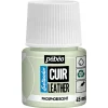 Pebeo Cuir Leather 45 ml läderfärg, färgar även PU läder – Brun, matt satin-finish