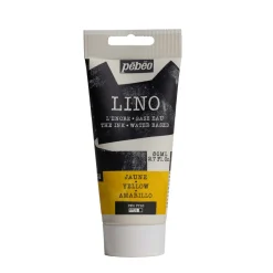 Pebeo Lino Ink 80 ml, vattenbaserad linoleumfärg – Yellow | Linoleumfärg
