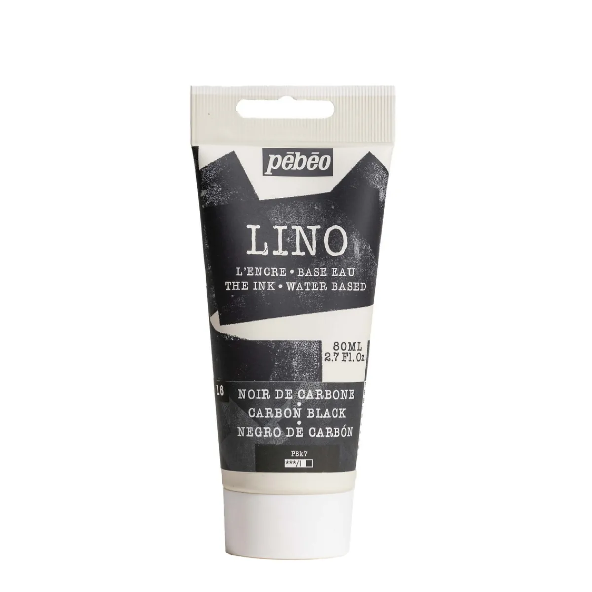 Pebeo Lino Ink 80 ml, vattenbaserad linoleumfärg – Carbon Black | Linoleumfärg