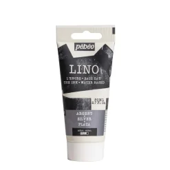 Pebeo Lino Ink 80 ml, vattenbaserad linoleumfärg – Silver | Linoleumfärg