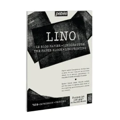 Pebeo Lino Paper Block A4 (210×297 mm), papper för linoleumtryck, 30 ark, 105 g/m² | Linoleum- Och Tryckverktyg