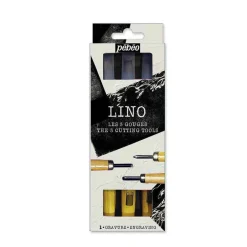 Pebeo Lino Toolset 3, skärverktyg i tre varianter för linoleum och trä