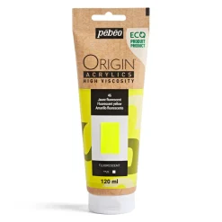 Pebeo Origin Acrylics akrylfärg 120 ml Fluorescent yellow 46 | Akrylfärger