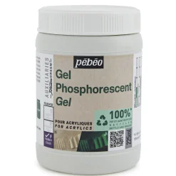 Pebeo phosphorescent gel 225 ml – fosforescerande självlysande gel för målning | Målarmedier
