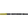 Tombow Penselpenna ABT Dual Brush Pen Green Ochre 076 | Tuschpennor & Markers