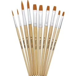 Panduro Hobby Penselset basic rund/flat 10st | Penslar Multifunktion