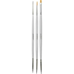 Panduro Hobby Penselsetmultifunktion, 3-pack syntetpenslar med metallkulor | Penslar Multifunktion
