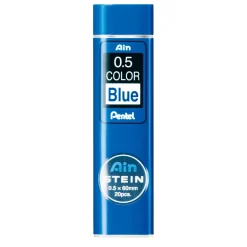 PENTEL blåa blyertsstift refill – 0,5 mm. Innehåller 20 stift.