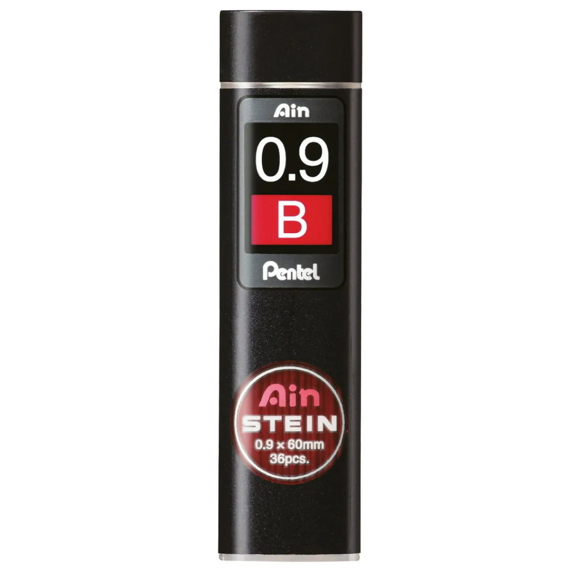 PENTEL blyertsstift refill – 0,9 mm B. Innehåller 36 stift.
