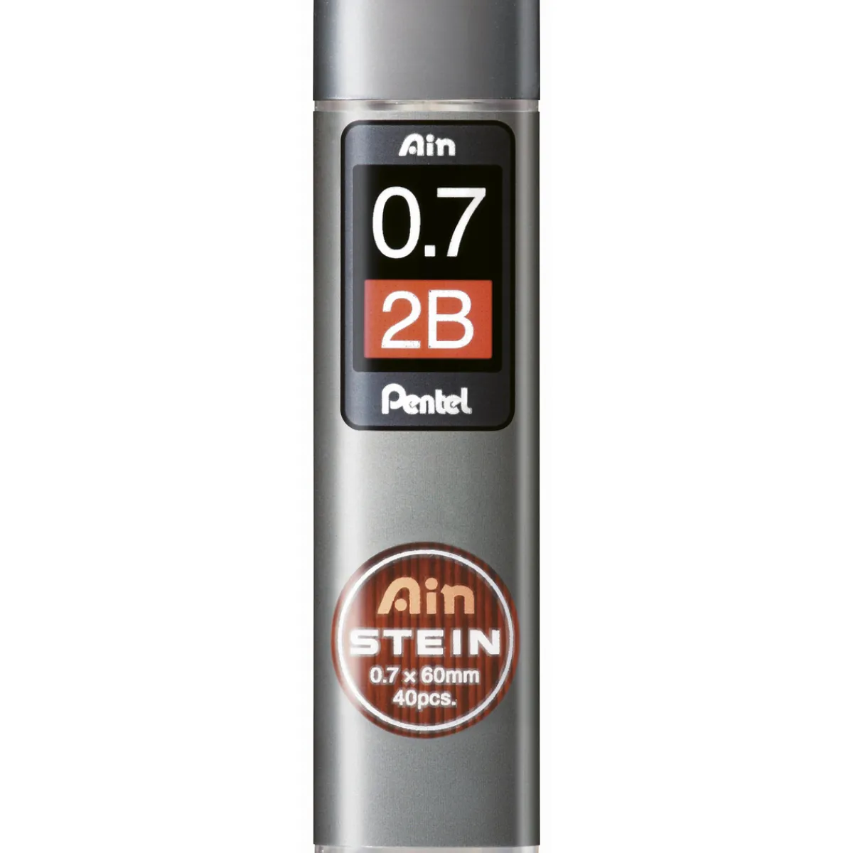 PENTEL blyertsstift refill – 0,7 mm 2B. Innehåller 40 stift.