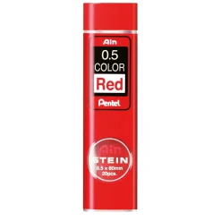 PENTEL röda blyertsstift refill – 0,5 mm. Innehåller 20 stift. | Tillbehör & Refill