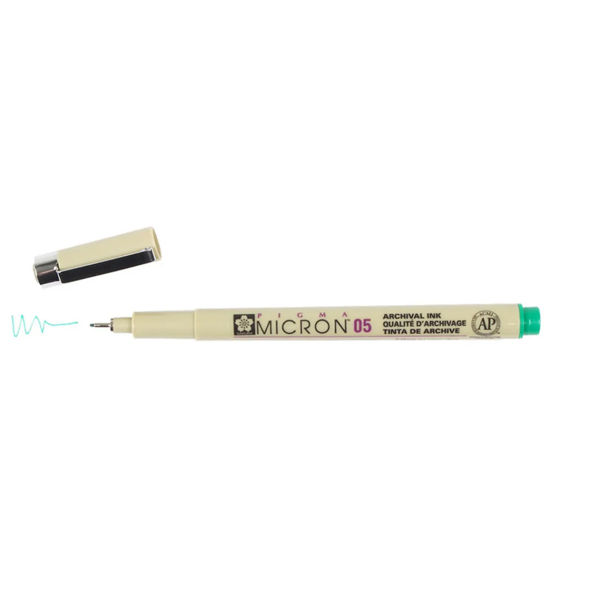 Sakura Pigma Micron 05 grön 0,45 mm | Tuschpennor & Markers