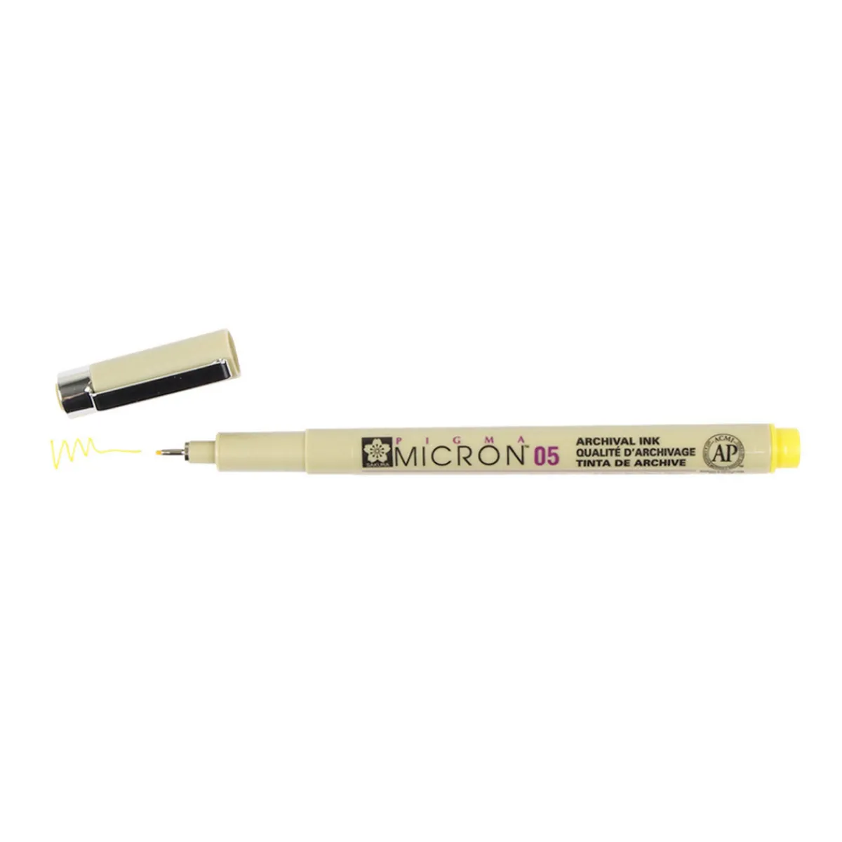 Sakura Pigma Micron 05 gul 0,45 mm | Tuschpennor & Markers