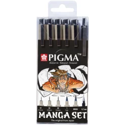 Sakura Pigma Micron Manga set 6st | Tuschpennor & Markers