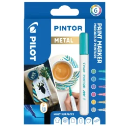 Pilot Pintor F Metal 6-pack | Tuschpennor & Markers
