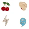 Panduro Hobby Pins, badges, 4 st. guldiga & färgglada små mini-broscher med Girlpower!