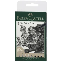 Faber-Castell PITT artist pen set 8-pack – India ink | Tuschpennor & Markers