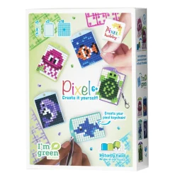 Pixel Hobby Pixelhobby Box Havets djur – 5 nyckelringar à 30×40 mm, 18 pixelplattor och mönsterhäfte | Barn Diy-Kit