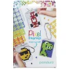 Pixel Hobby Pixelhobby Kit Cool – 3 nyckelringar à 30×40 mm, 8 pixelplattor och mönsterhäfte | Barn Diy-Kit