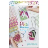 Barn Pixel Hobby Pixelhobby Kit Cute – 3 nyckelringar à 30×40 mm, 8 pixelplattor och mönsterhäfte