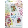 Barn Pixel Hobby Pixelhobby Kit Sweet – 3 nyckelringar à 30×40 mm, 8 pixelplattor och mönsterhäfte