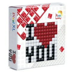 Barn Pixel Hobby Pixelhobby XL Startset – Love / I love you, 60×60 mm pixelplatta + 3×60 pixlar