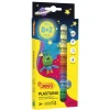 Plastilina leklera 10×15g – 8×15g färgglada basfärger och 2×15g självlysande lera | Barn Leklera
