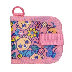 Barn Panduro Hobby Plånbok Cute, en söt liten börs med rosa björnmotiv, 11,5×10 cm