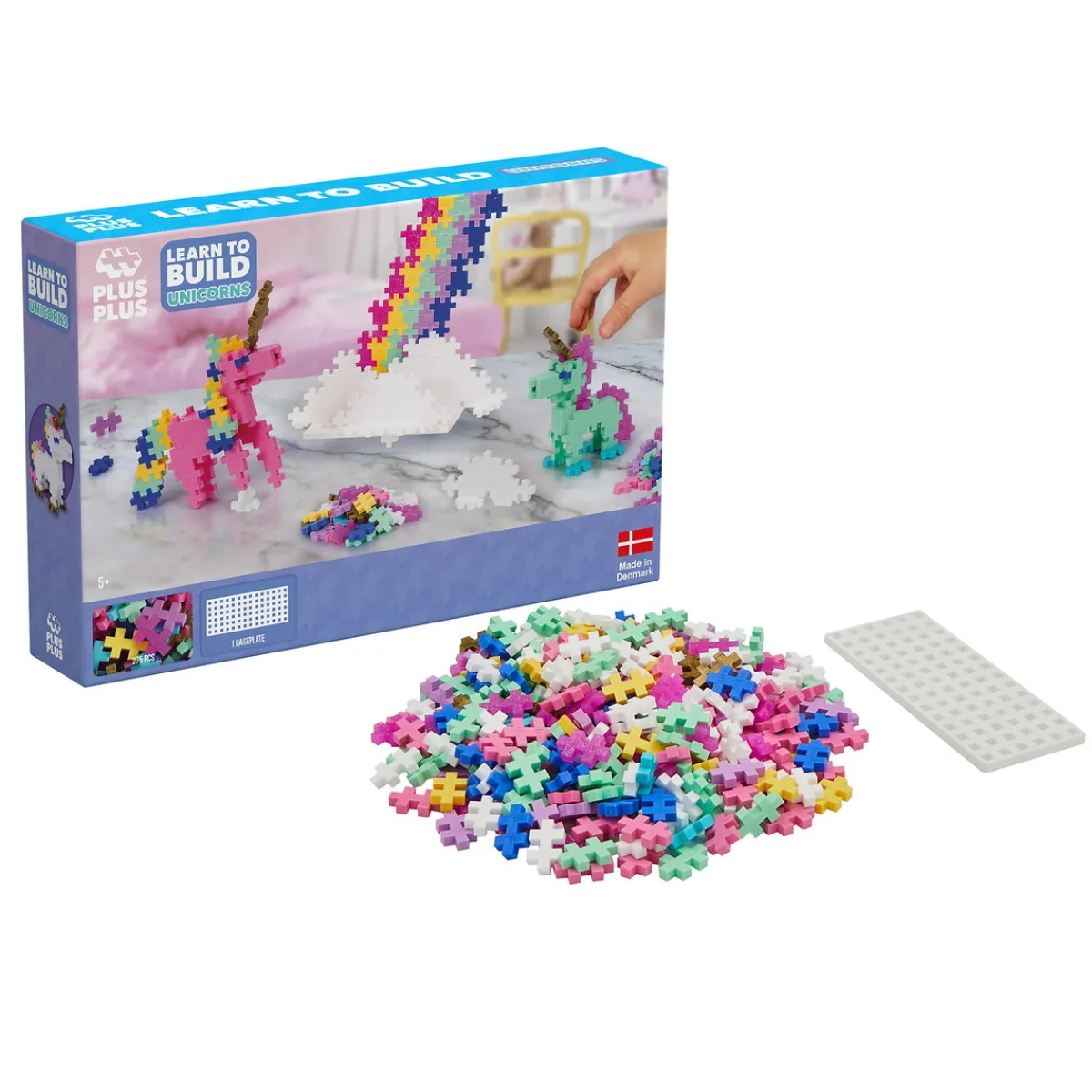 Plus-Plus Build unicorns / enhörningar | Barn Byggleksaker