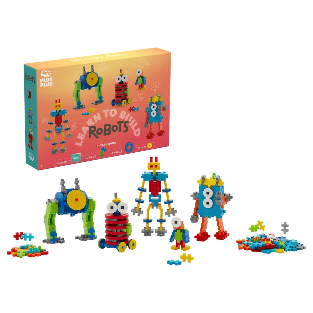 Plus-Plus Learn to Build Robots 250 st | Barn Byggleksaker