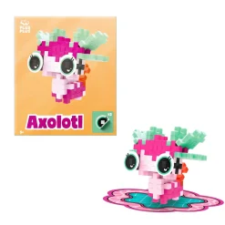 Plus-Plus Pets Adoring Axolotl, kit med 39 bitar som blir en rosa axolotl! | Barn Byggleksaker