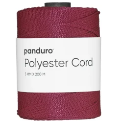 Panduro Hobby Polyestersnöre 200 meter, Ø3 mm, vinröd