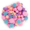 Panduro Hobby Pom Pom mix 150 st pastellfärger – massor av fina fluffiga pompom-bollar!