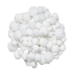Panduro Hobby Pom Pom mix 150 st vita – massor av fina fluffiga pompom-bollar! | Piprensare & Pompombollar
