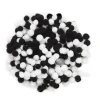 Panduro Hobby Pom Pom mix svarta & vita mini, Ø5–7 mm, 400 st.