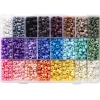 Panduro Hobby Pony beads pärllåda med 24 matta nyanser, sammanlagt 3240–3600 pärlor – Ø7 mm | Barn Pärlor