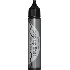 Panduro Hobby Pop Up Liner 28 ml svart – skriv & rita med fixerbar gummimassa | Textilfärger