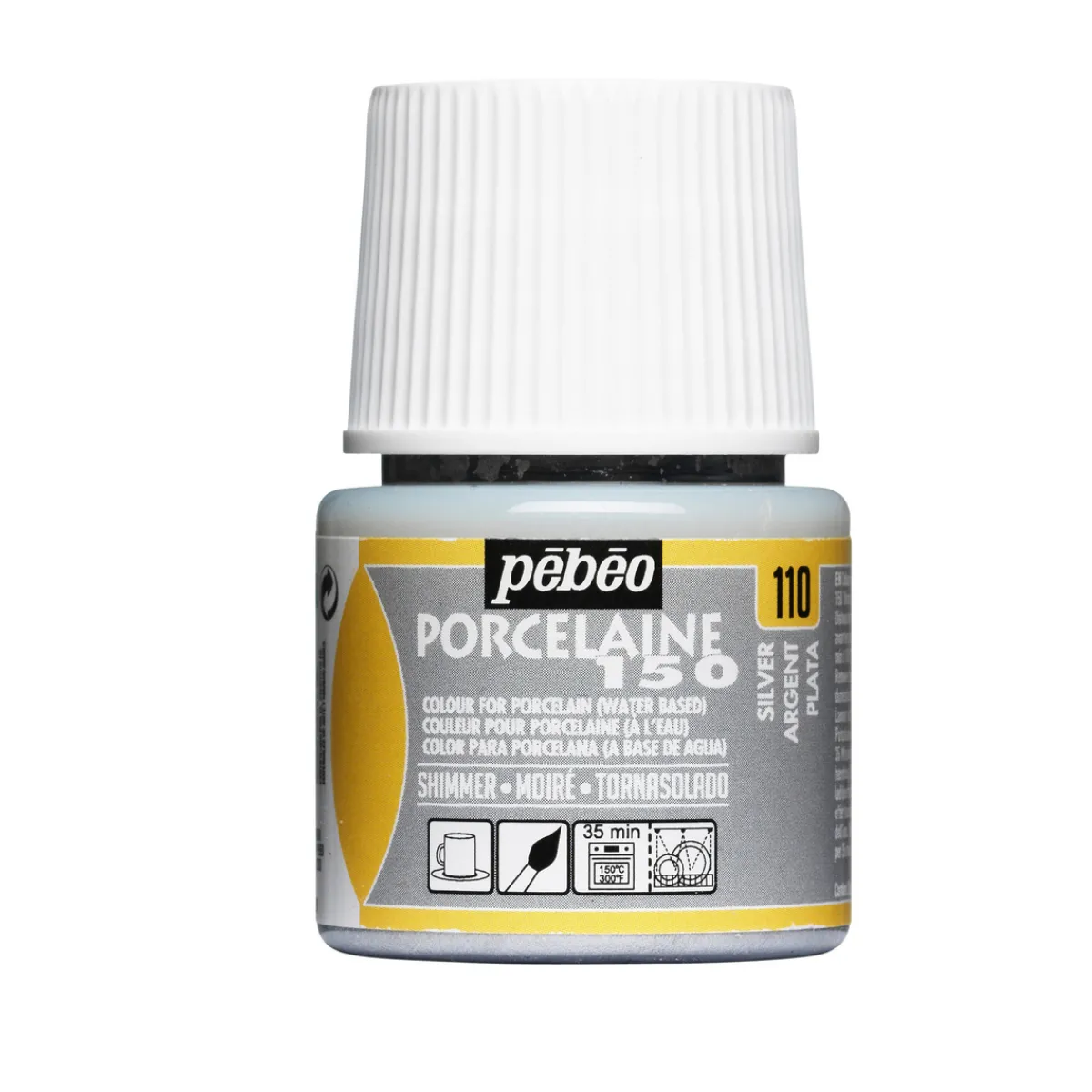 Pebeo Porslinsfärg 45 ml silver | Porslinsfärger
