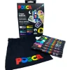 Posca Bag Kit PC-5M, 8 pennor + svart tygpåse för förvaring | Tuschpennor & Markers