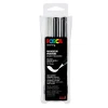 Posca Brush PC-350 3-pack – svart / svart / vit | Tuschpennor & Markers