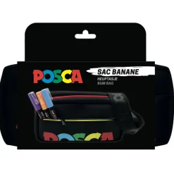 Posca bum bag black – svart magväska, 23×5×13 cm (tom) | Pennskrin & Pennfodral