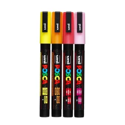 Posca PC3MLx4 glitter varm mix | Tuschpennor & Markers