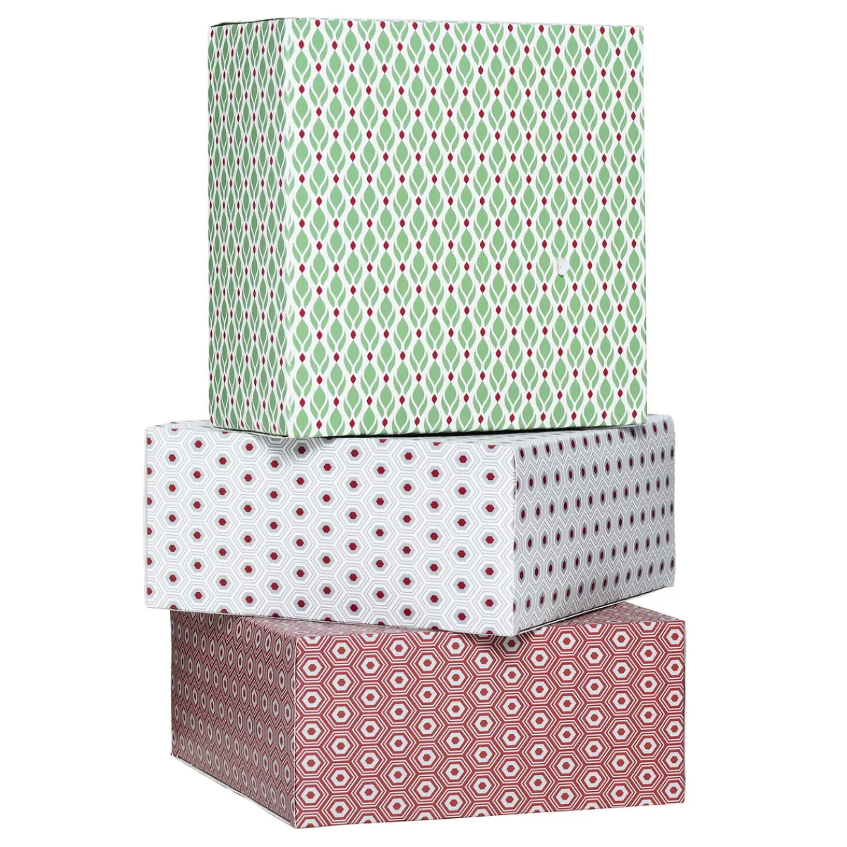 Panduro Design Presentaskar av papp, 3 fina askar för julklappar och gåvor, 18×18×8 cm