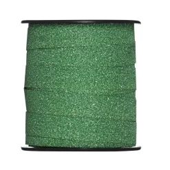 Panduro Hobby Presentband 25 meter på rulle, 1 cm brett – glitter grön | Presentband